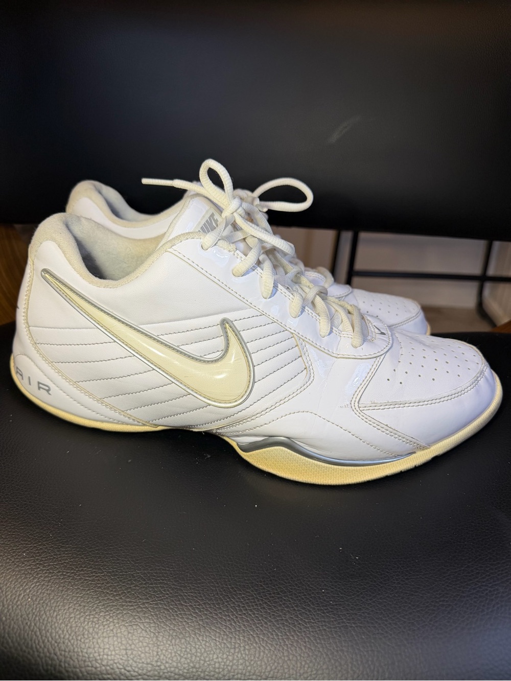 Nike Shoes Mens 13 Air Baseline Basketball Sneakers White Leather Low Running